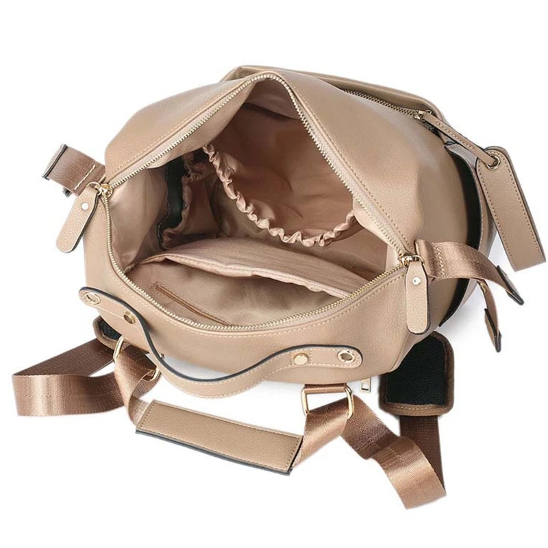 Mommy bag pu mommy backpack mother baby skin leather double shoulder bag baby diaper travel storage stroller diaper bag maternity bag diaper backpack