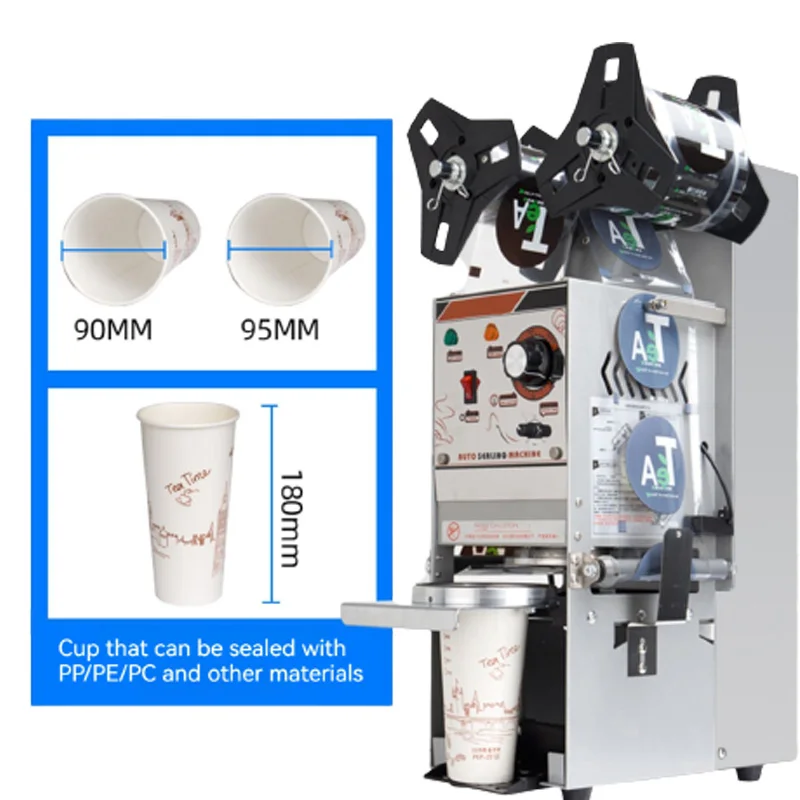 

Electric Automatic Cup Sealing Machine For Milk Bubble Tea Drink Coffee Shop Plastic Paper Cup Sealing Equipment 220V