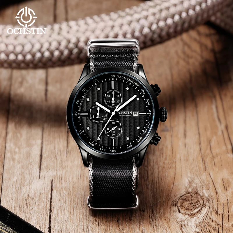 ochstin creative nylon series multi-function quartz movement watch hot models 2024 trend hundred men's quartz watches