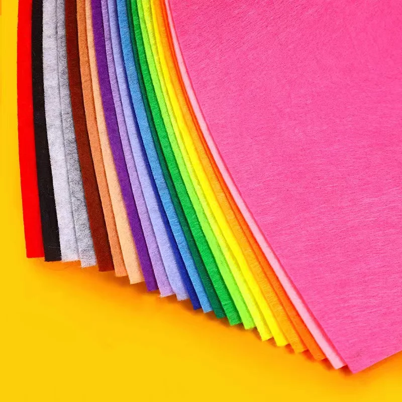 

1/2/3M 1Pc Felt Sheets Fabric Non-Woven Fabric Assorted Color for DIY Sewing Crafts Embroidery School Projects 1mm Thick