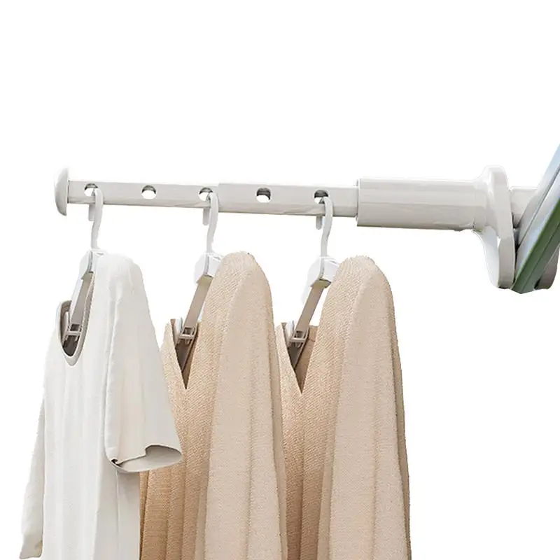 Folding Clothes Hanger Rack Window Clothes Bar Foldable Clothes Hanger Drying Rack Rod For Hotel Laundry Room Bathroom Bedroom 1