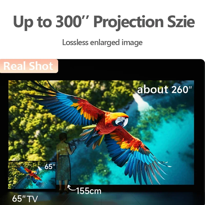 4K Projector Native 1080P Full HD Video Home Theater Compatible with TV Stick Smartphone/HDMI/USB for Indoor & Outdoor Use