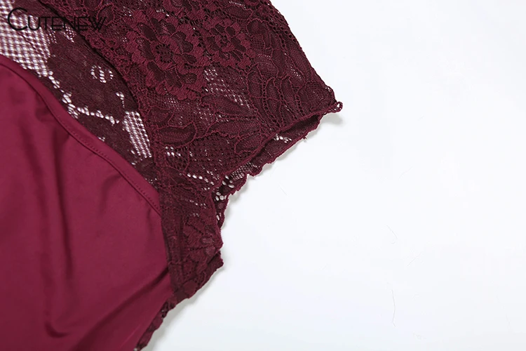 Chalecos de retazos de encaje para mujer, moda sexy, ahuecados, cuello redondo, Jacquard, transparentes, ajustados, elegantes, ropa de calle salvaje, tanques para mujer