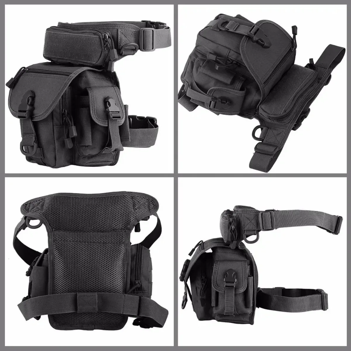 Tactical Drop Leg Bag Outdoor Sport Hunting Nylon Waterproof Waist Pack Ride Leg EDC Bag Utility Hiking Thigh Pouch 4