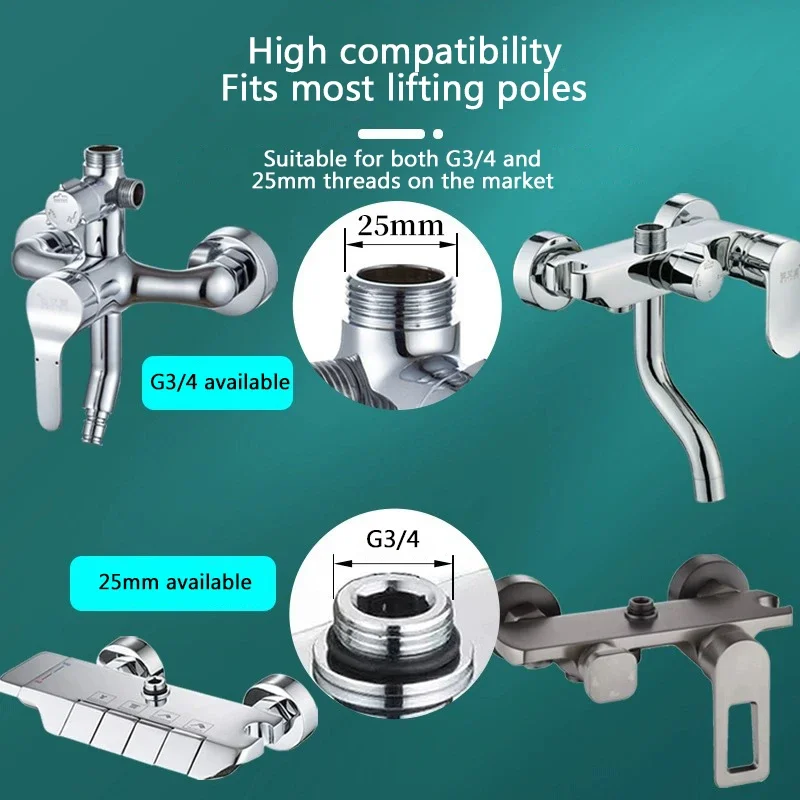Shower Head Extender Extension Pipe Bathroom Accessories