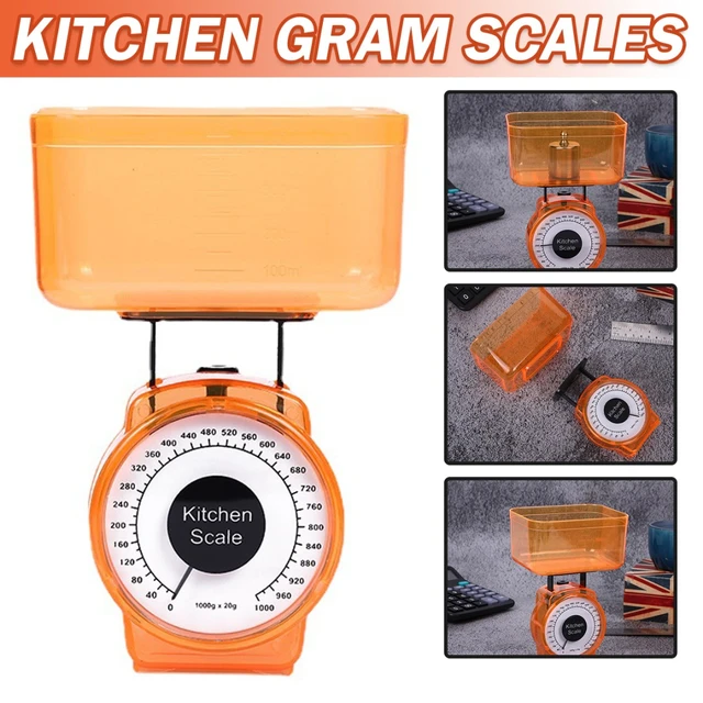 New Arrival 1kg Kitchen Cooking Baking Food Weight Mechanical Scale Durable  Plastic Scale Weighting Measuring Tool - AliExpress