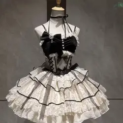 Elegant Gothic Vintage Slim Fit Evening Party Dress for Women - Summer 2025 Fashion (4198 black beige)