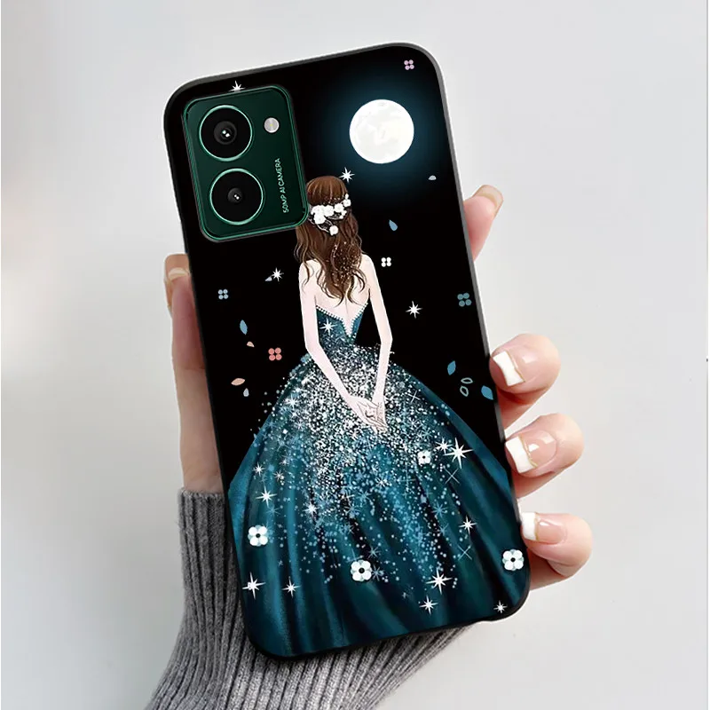 Luxury Fashion Butterfly Flower Painted Black Soft TPU Silicone Phone Case