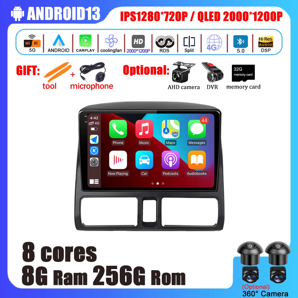 

Android 13 Applicable To For Honda CR-V CRV 2001-2006 Car Accessories GPS Navigation Car Radio Multimedia Player car radio