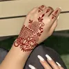Waterproof Henna Tattoo Stickers for Women Flower Instant Fake Tattoo for Hand Temporary Tattoos for Wedding Party Festival 2