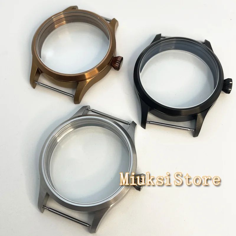 Watch Case 42mm Sapphire Glass Case Eta6497 6498 Seagull St3600 St3620