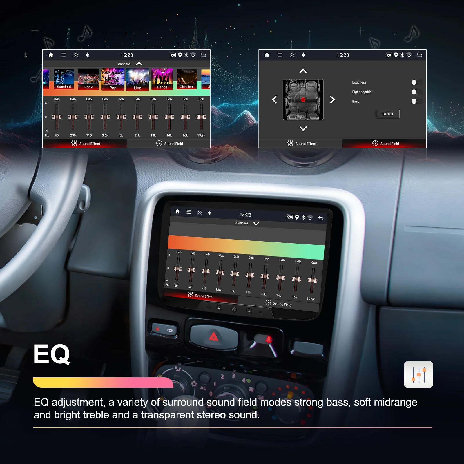Podofo 8" Carplay Android Car Radio For Renault Car Intelligent System 2 Din GPS Navigation RDS Multimedia Car Radio