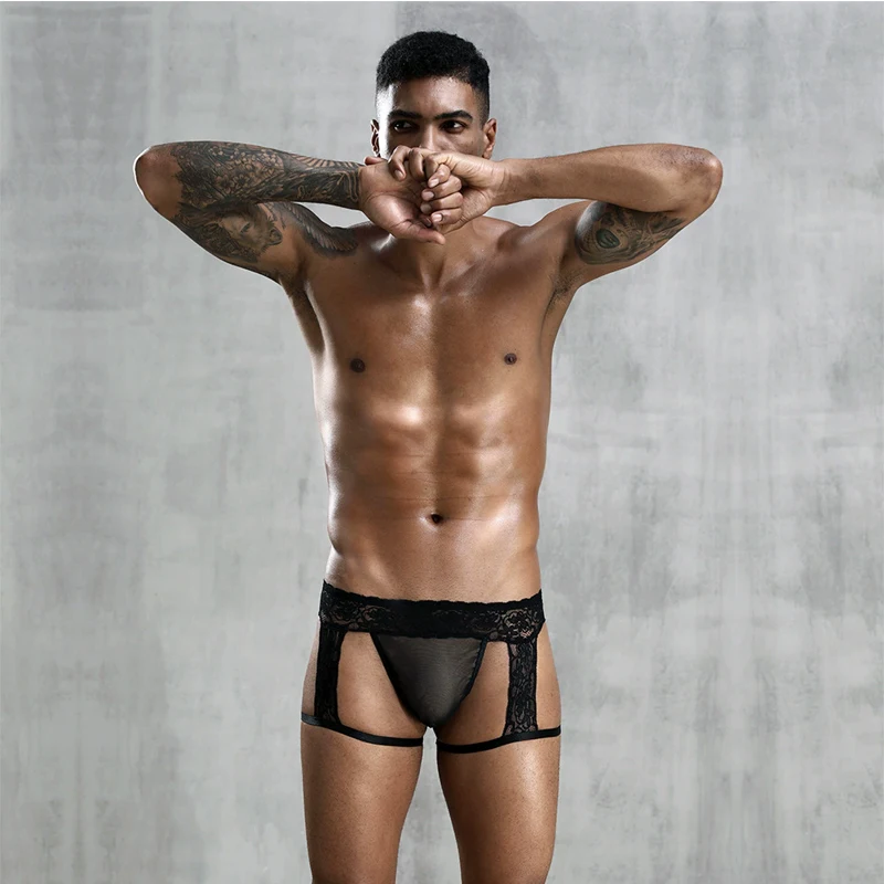 Multiple Man Sexy Erotic Lingerie Mankini Costume Intimates Fishnet Valentine's Day Gift Cosplay Carnival Fancy Party Dress