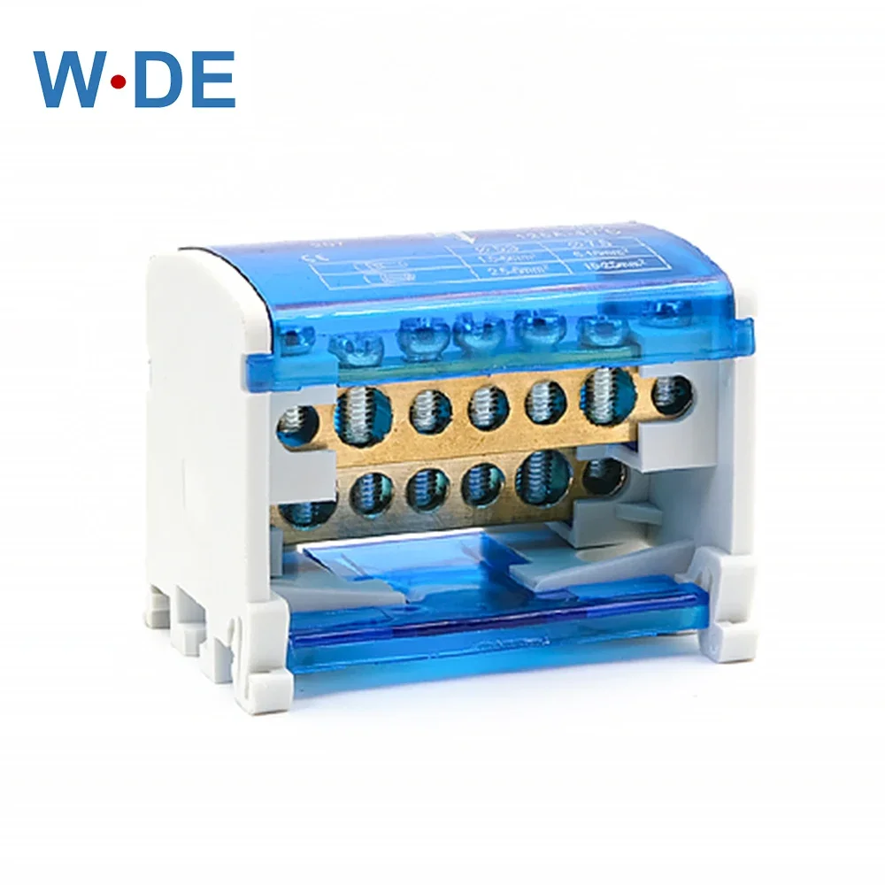 1 Pc Din Rail Terminal Block WDH207 Power Distribution Box Modular Screw Connection Block Universal Electric Wire Junction Box din rail terminal block