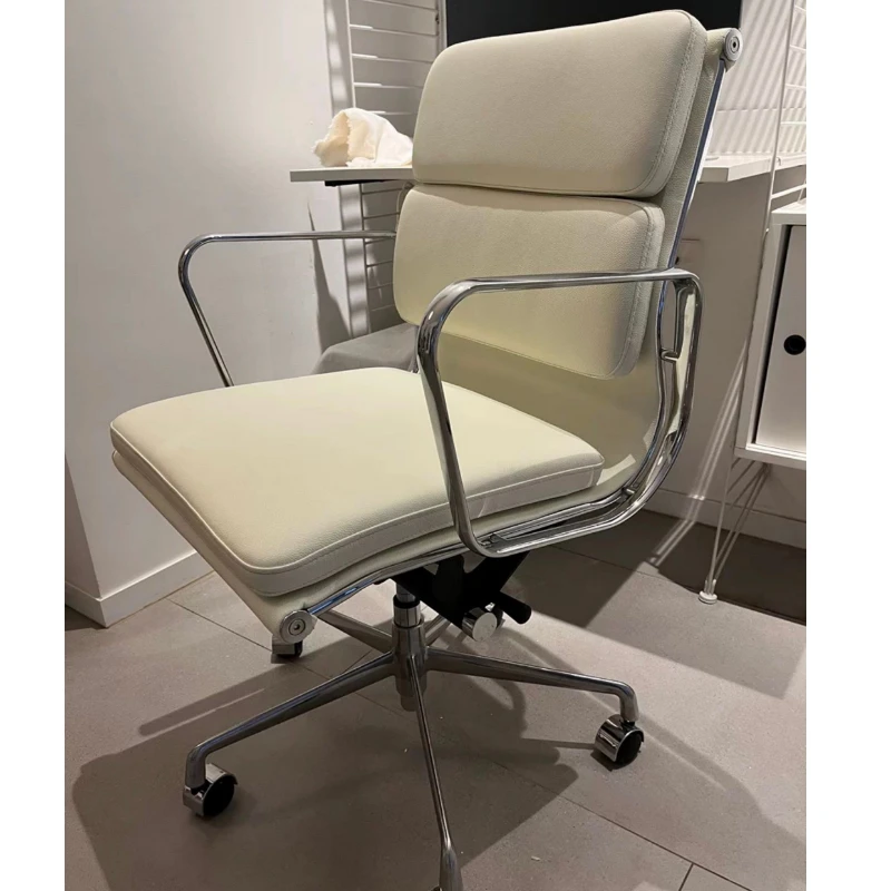 Office Chair Adjustable Computer Chair Ergonomic Leather Seat Home Comfortable Long Sitting Meeting Hotel Study Chair Design