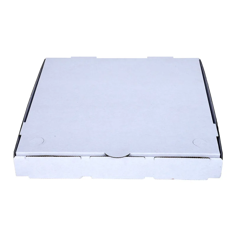 Customized productchina supplier food grade flute corrugated custom printed size white pizza box for packing pizza
