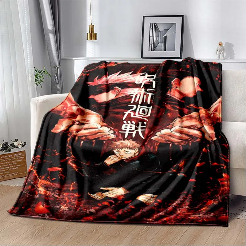 

Jujutsu Kaisen Anime Personalized Soft Flannel Blanket Bedroom Living Room Sofa Game Room Warm Throw Picnic Blanket Boys Gift