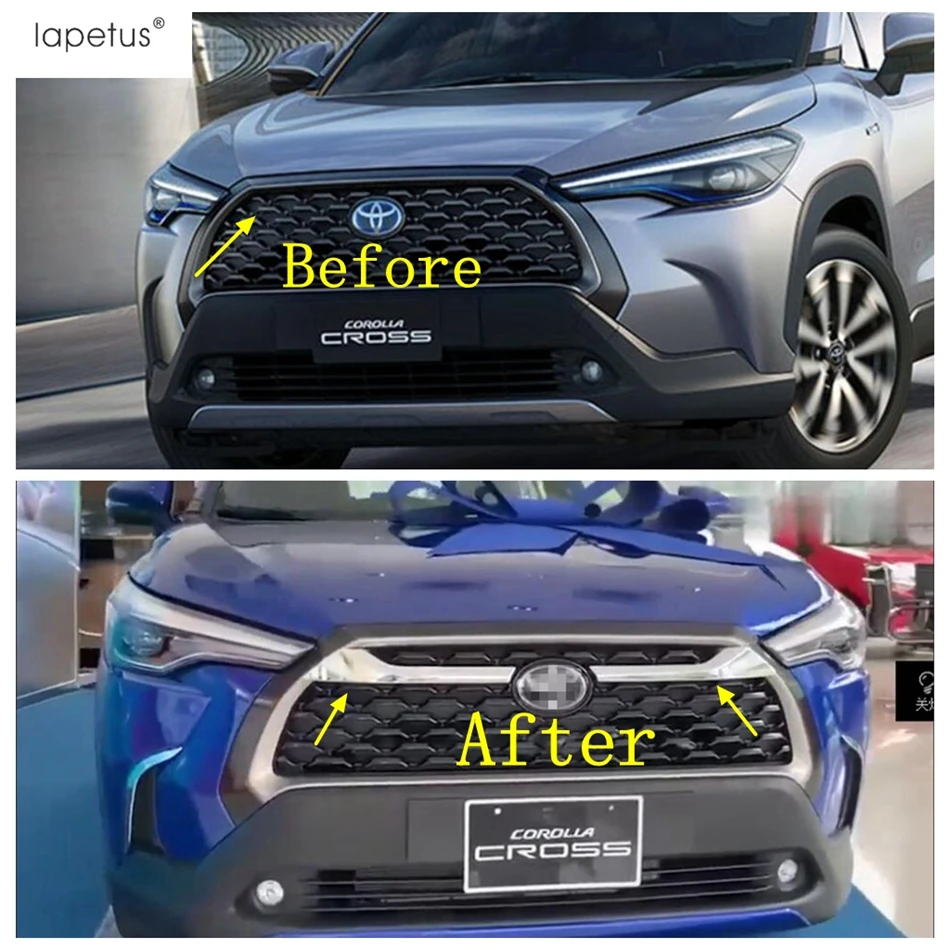 フロントミドルビレットグリルグリルストライプ装飾カバートリム ABS