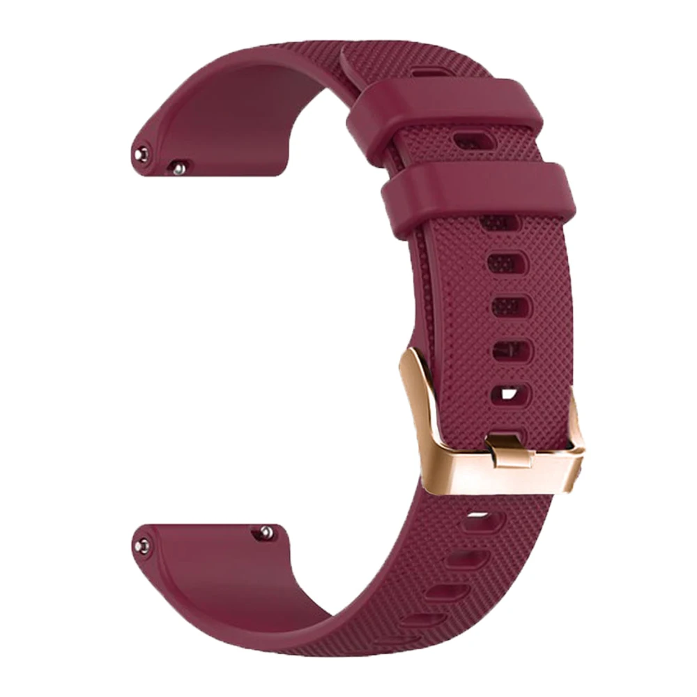 18mm Silikon-Armband Kompatibel Mit Garmin Venu 2S/3S, Vivoactive 4S, Forerunner 255S – Rosa Sangria, Einstellbar