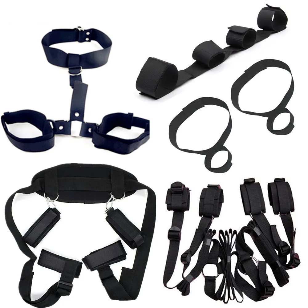 Adult-Porn-BDSM-Gear-Kits-Bed-Bondage-Equipment-Set-Handcuffs-Slave