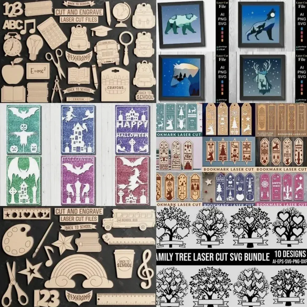 Engraving Laser Cut SVG DXF EPS Format Mega Bundle Decoration Art Files CNC Files Multi Layer Vector Designs 2000 laser engraving machine