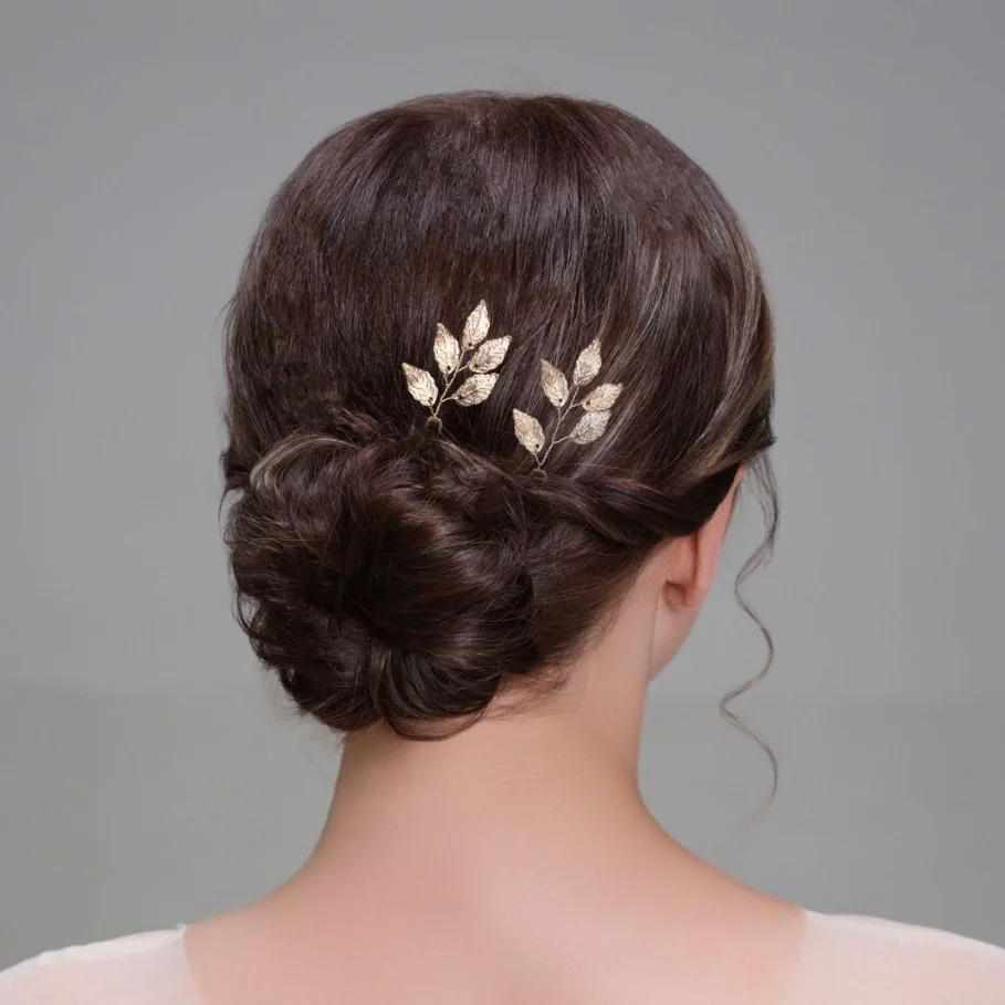 3-teiliges Set Handgefertigte Blatt-Haarspangen für Frauen Mädchen Braut Haarnadeln Modischer Kopfschmuck Geschenke Braut Hochzeit Haaraccessoires – Detail 10