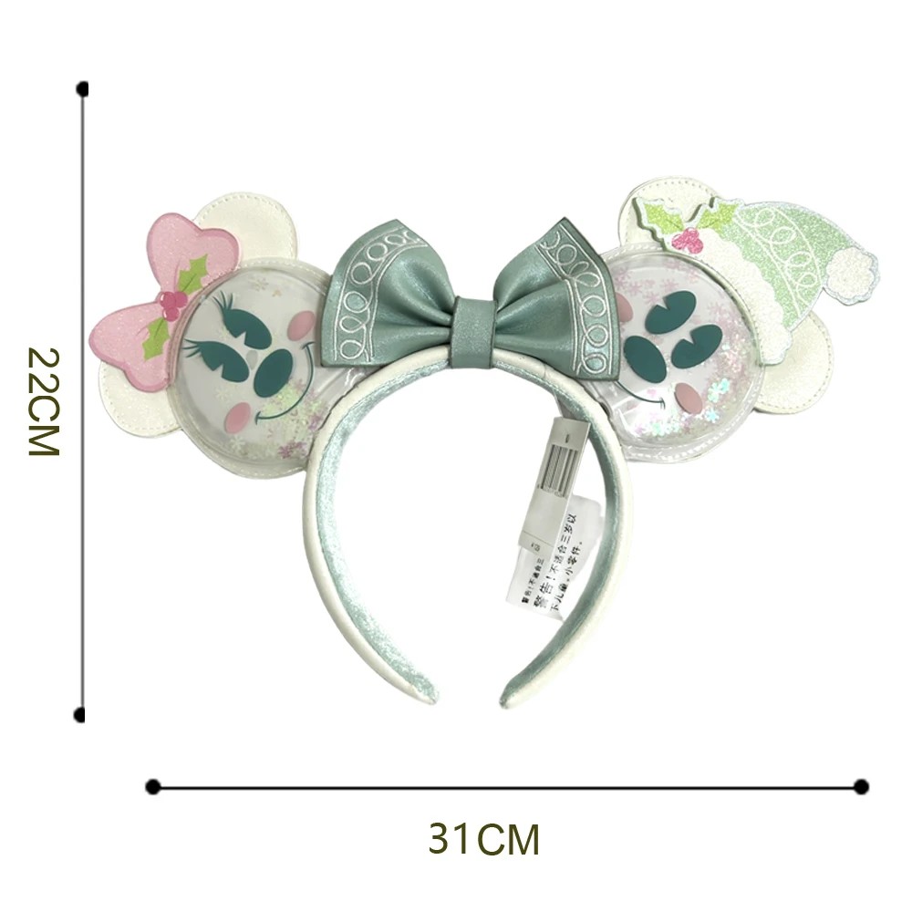 Disney embroidery Mickey Mouse Ear Headband Sequin Solid Color Hairbands for Girls Santa Claus Halloween Cosplay Headwear - AliExpress
