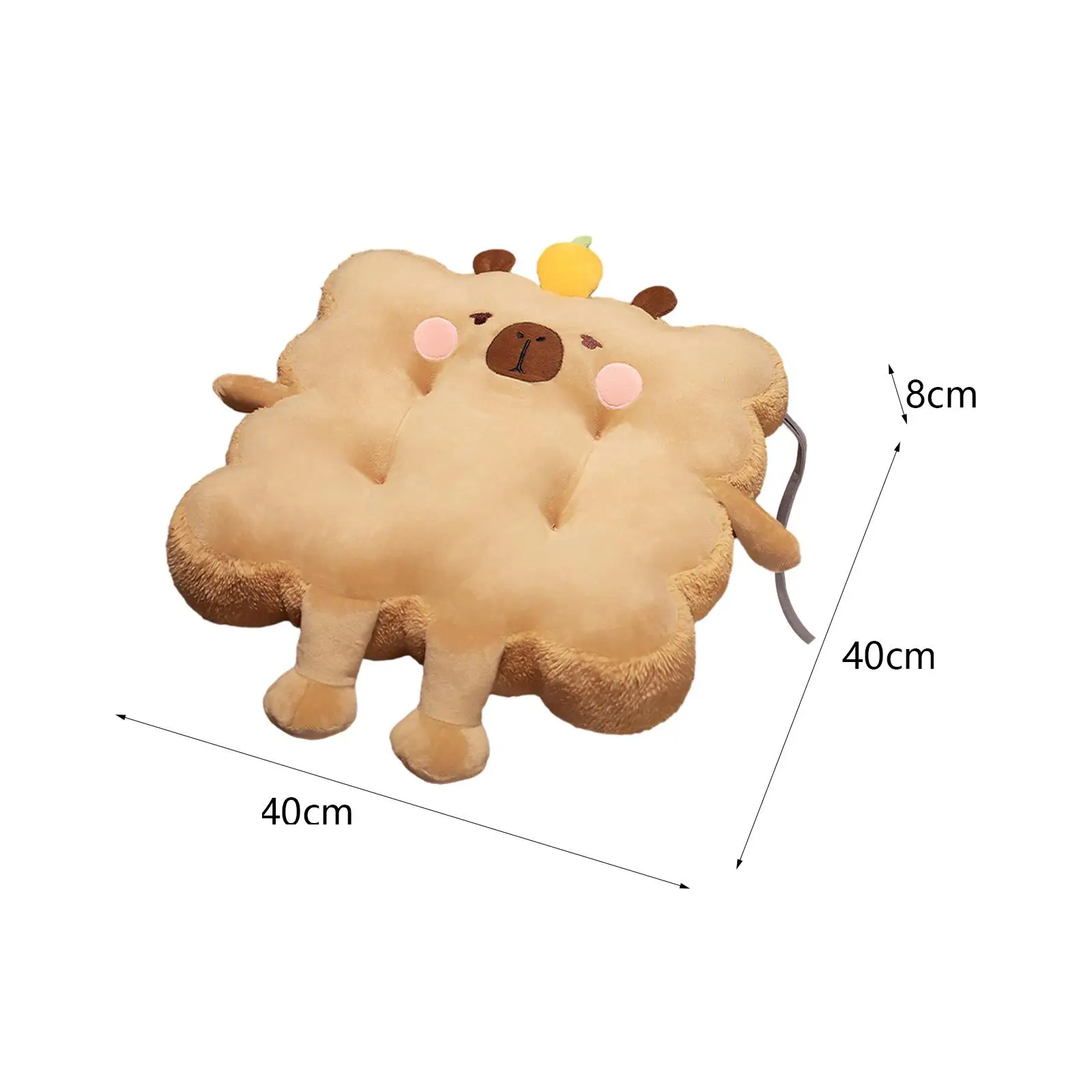 Capybara Chair Cushion Creative Kids Chair Pad Plush Capybara Toy Cute Seat for Kitchen Desk Chair Dorm Home Office Chair