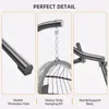 Hanging Egg Swing Chair with Stand, Patio Wicker Hammock Egg Swing with Cushion for Bedroom Garden Indoor Outdoor (Gray) 5