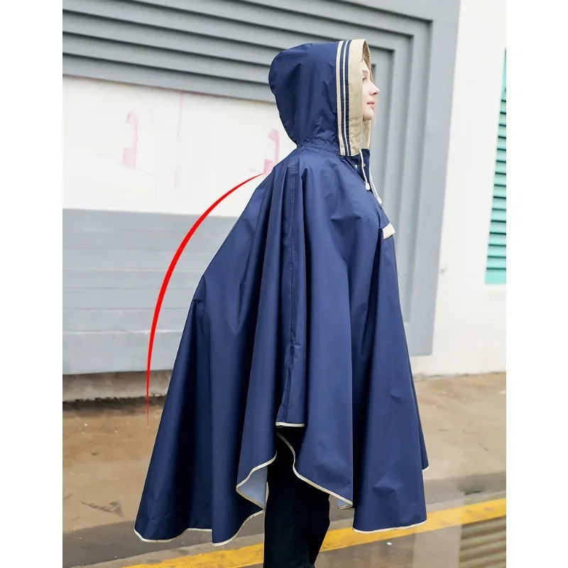 New Fashion Long Windbreaker Type Raincoat Multif Double Placket Waterproof Rain Poncho Outdoor Hiking Riding Couple Rainsuit