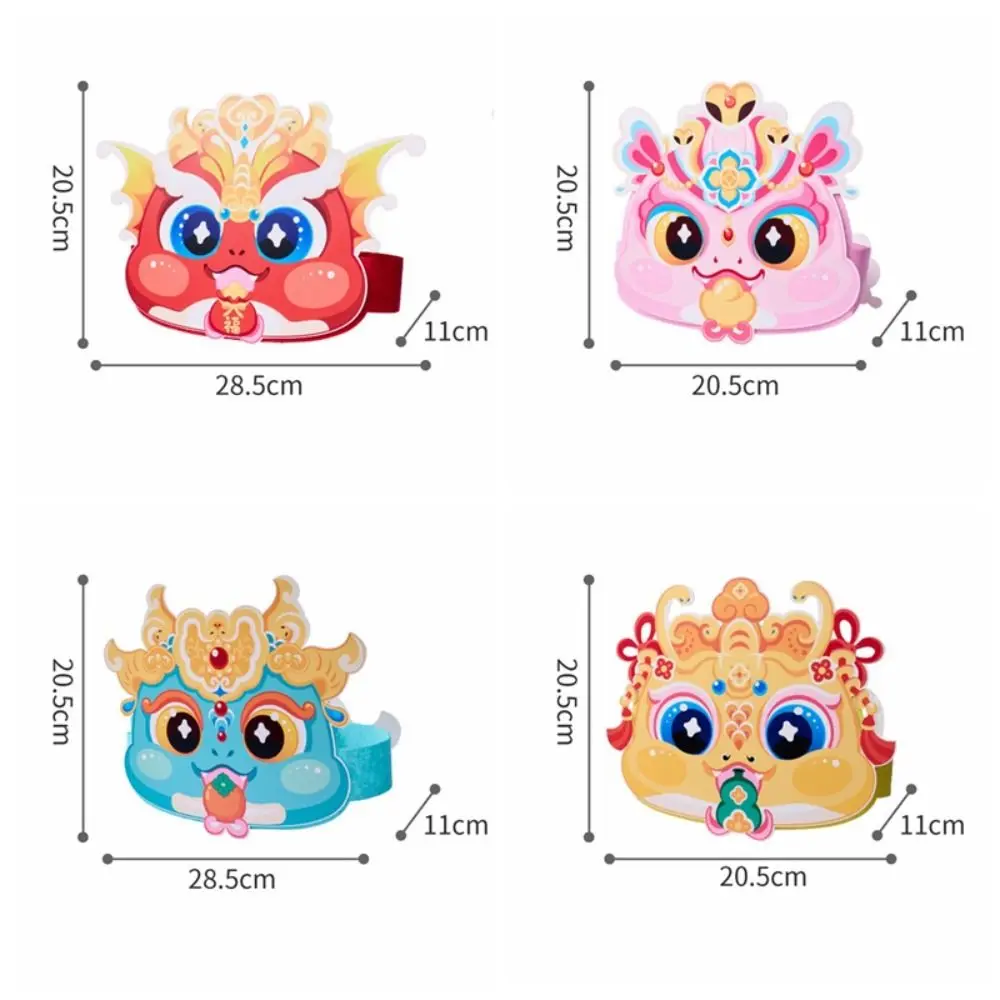 Cute New Year Snake Hat Kit Traditional Lucky Zodiac Snake Head Hat Blessing Chinese Style Snake Hat DIY Material Pack