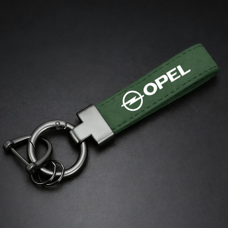 High-Grade Suede Leather Car Keychain