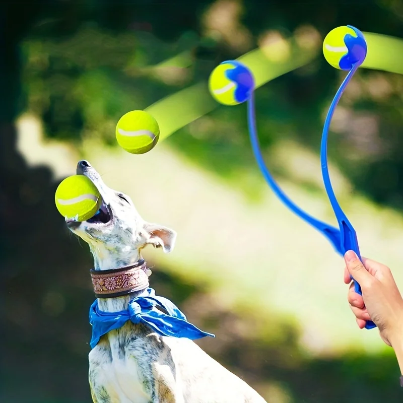 Pet Tennis Ball Launcher Stick - Interactive Outdoor Dog Training Toy, Durable Ball Thrower for Canine Exercise and Play Trainin 4