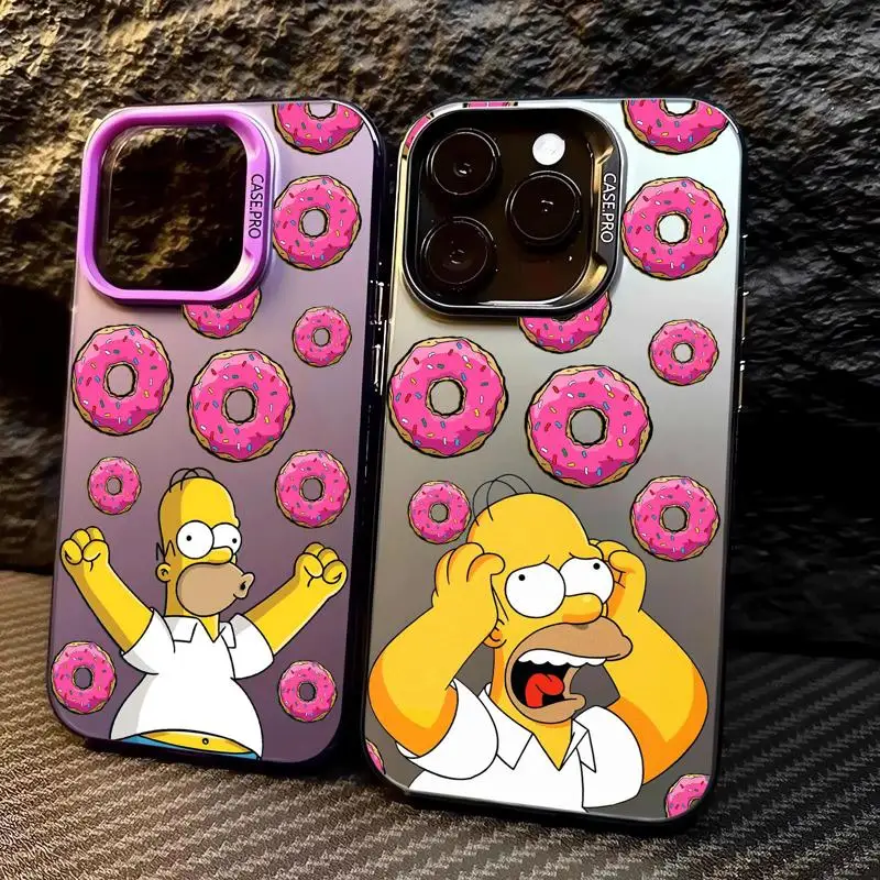 The Simpsons Donut Silicone Phone Case - Vibrant Colorful Design