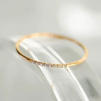 1mm Thin Stainless Steel 8pcs CZ Inlay Stackable Ring Wedding Band for Women Girl Size 5-10 1