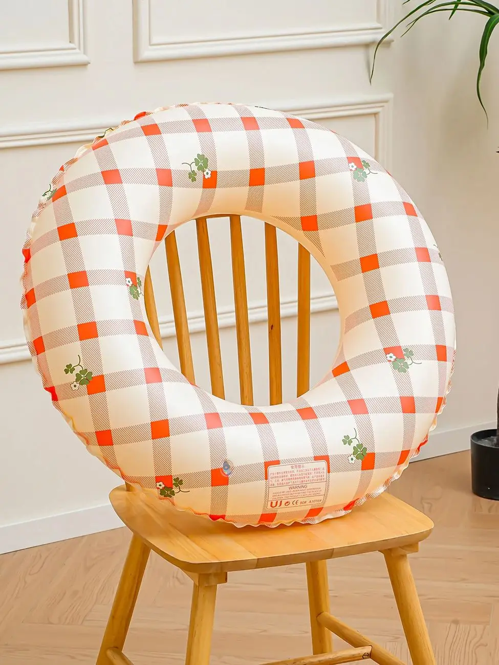 Checkered Flower Inflatable Swimming Pool Floats，Floating Object Summer Swimming Ring Beach Toy，Inflatable Swimming Pool Float 2