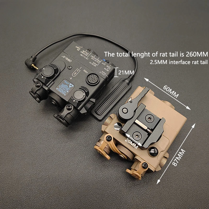 Tacital Airsoft Nylon 2.5 Plug PEQ DBAL A2 Green/Red Aim Laser IR LED White Light Mount Hunting Guns Weapon Laser Sight