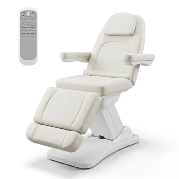 Lettino Massaggiante Elettrico Professionale per Adulti, Bianco, Semplice, Moderno, Confortevole, per Trattamenti Estetici, 3 Motori