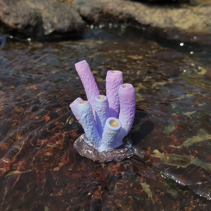 Fish Tank Ornaments 1pc Colorful Artificial Aquarium Mini Coral Reef Decoration Starfish Coral Plant