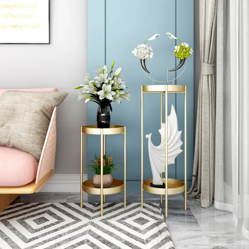 European Plant Stand-Fashion Light Luxury Metal Balcony Shelf, Multi-Layer Flower Rack, Home Decor, Indoor Garden Solution