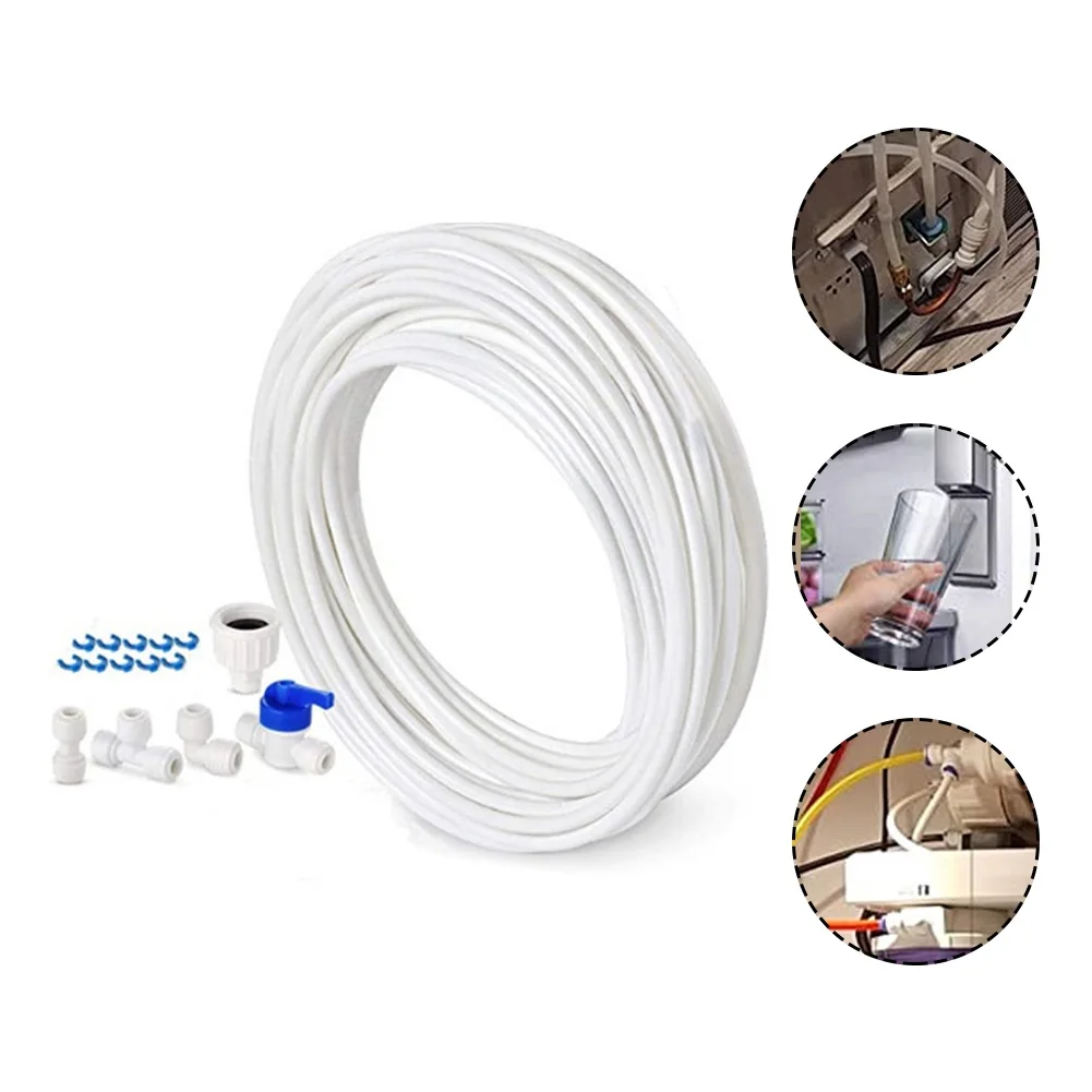 

1/4 Inch Water Pipe Hose Tube With Quick Connector For RO Purifier Garden Filter 10M Short Suit 10M High Fitting Water Pipe Hose
