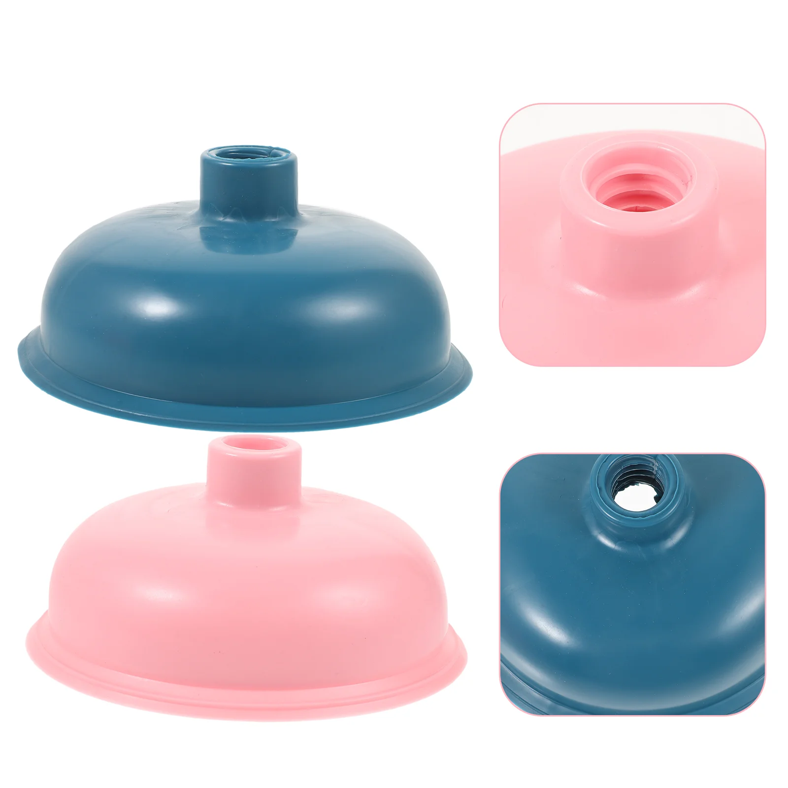 2 Pcs Toilet Suction Cup Small Plunger Accessory Cups Head Bathroom Supply Daily Use Replacement Part Rubber for