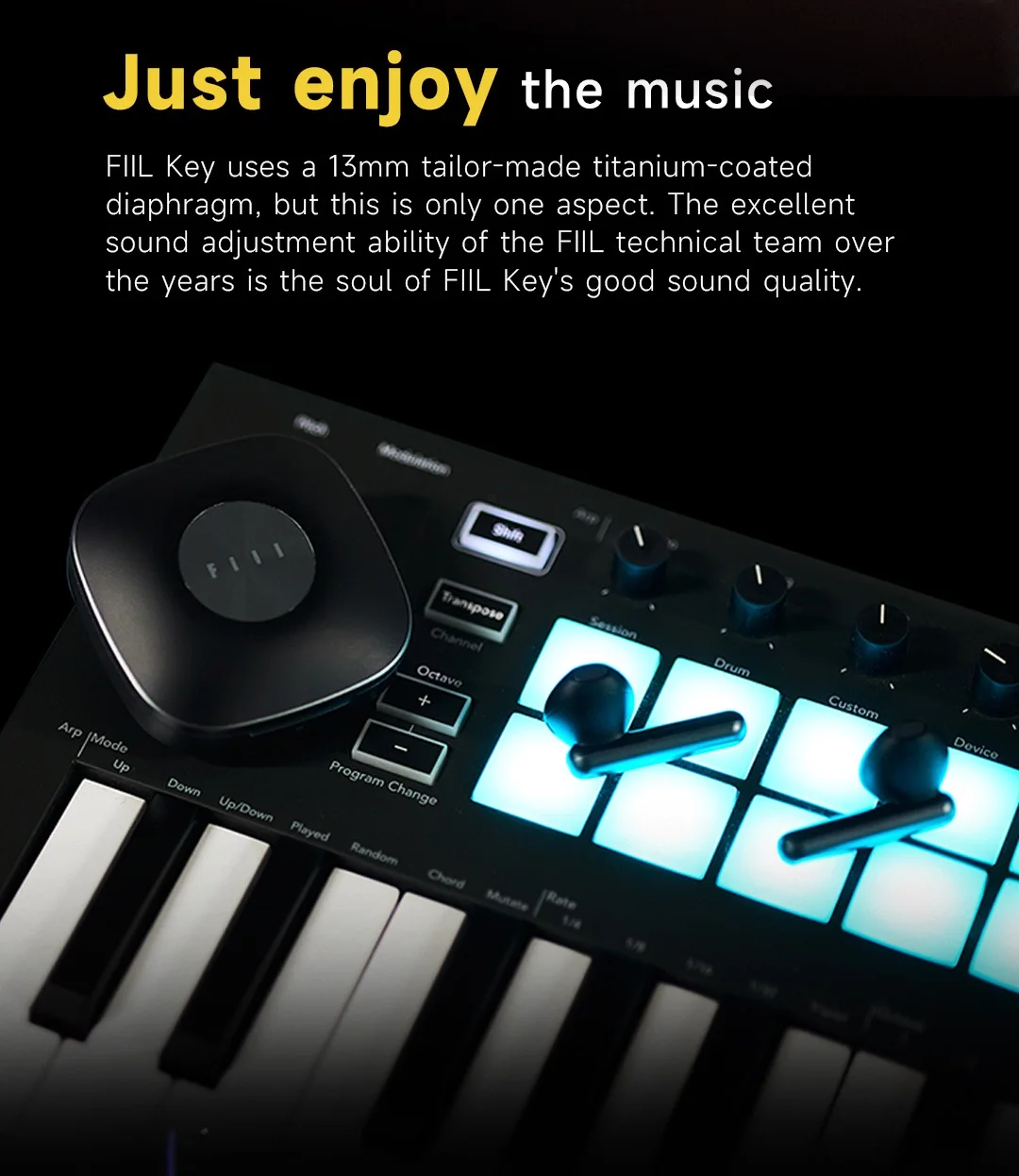 Global Version FIIL Key Bluetooth 5.3 Wireless Headphones TWS Dual-Mic ENC Earbuds Low Latency Mode Earphones 3