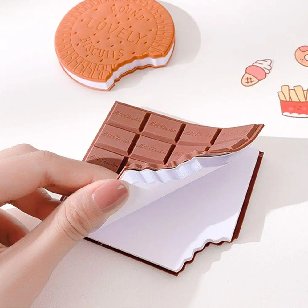 

Kawaii Writing Pads Office School Supplies Massage Note Chocolate Memo Pads Blank Notepad Mini Notebook Biscuit Notebooks