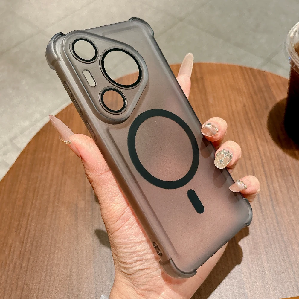 Sleek Matte Shockproof Magnetic Phone Case