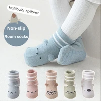 2 Pairs Lot Cartoon Newborn Floor Foot Warm Stuff Cotton Socks Children's Anti-slip Spring and Autumn Cute Boy Baby Toddler Gift 1