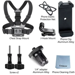 Ultimate 7 - in - 1 Action Camera Accessory Kit with Adjustable Mounts and Straps - Chest Strap Kit