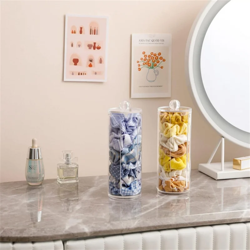 Acrylic Multifunctional Jewelry Container Cosmetic Makeup Cotton Pad Organizer Travel Cosmetic Storage Case Sundries Storage Box 3