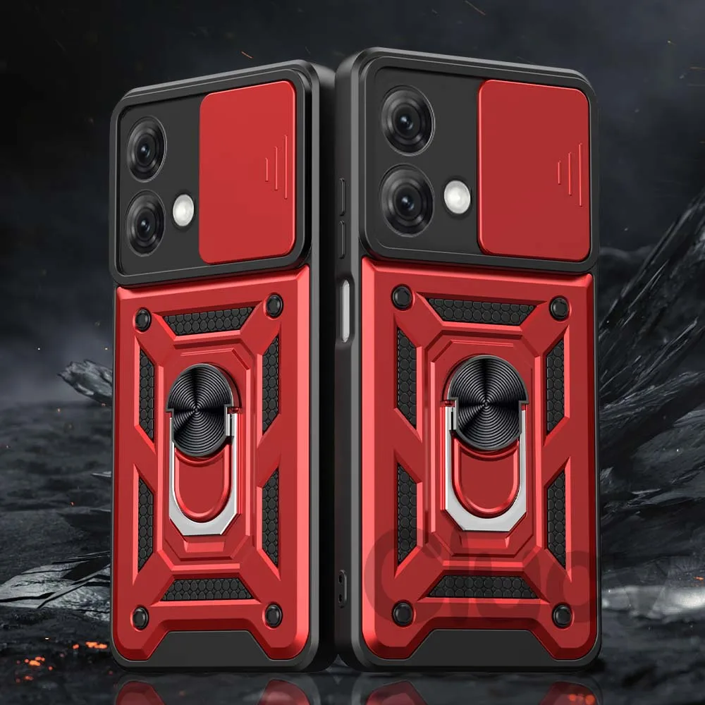Shockproof Armor Protective Phone Case with Slide Camera Cover