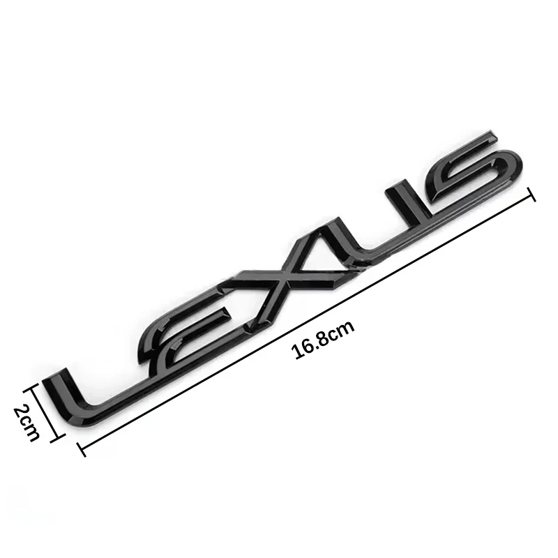 렉서스 로고 RX ES GX LS LX IS GS RC CT UX250 ES300 RX350 RX450 NX250 ES200 CT200 용 ABS 자동차 리어 트렁크 엠블럼 배지 스티커